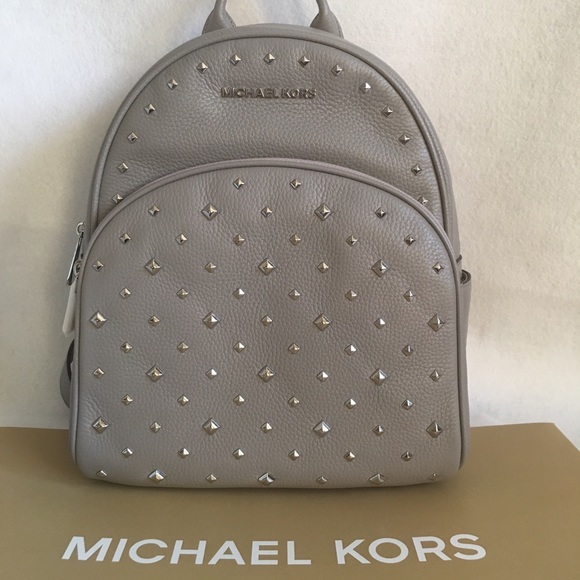 Michael Kors Bags Michael Kors Abbey Medium Backpack Gray Leather
